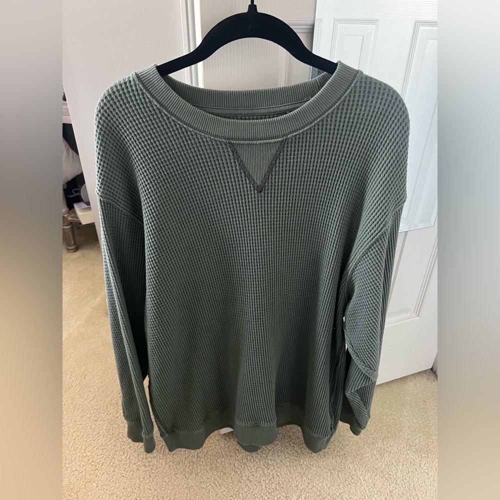 Aerie Waffle Knit Sweatshirt